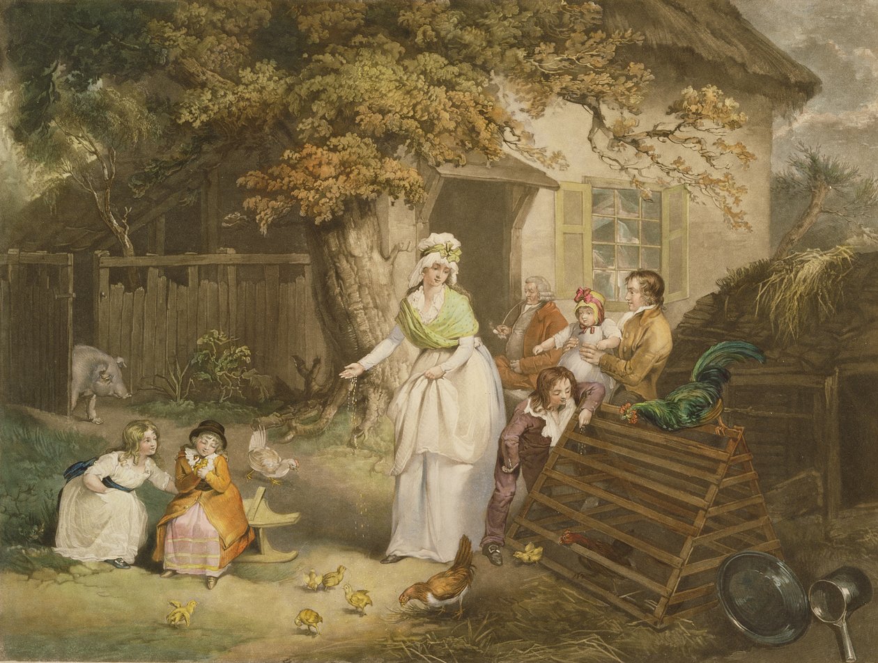 The Citizens Retreat, 1796 (mezzotint colorido) de James after Ward