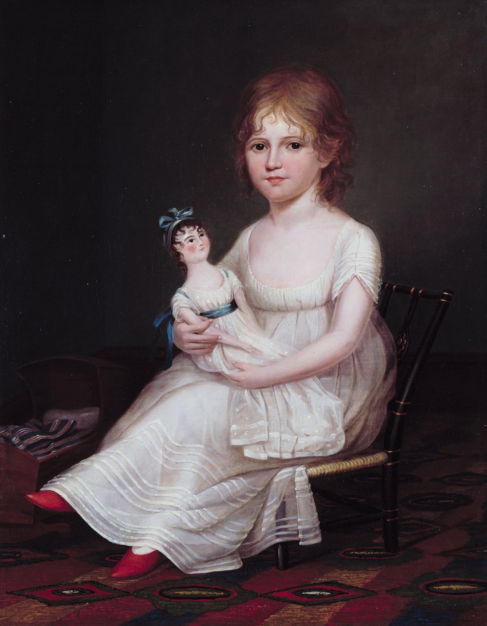 Uma garota segurando uma boneca, 1804 de James the Elder Peale