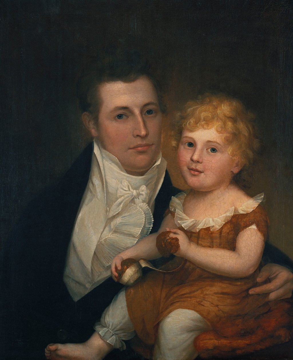 Retrato do Dr. Samuel Simes e sua filha Mary Jane de James the Elder Peale