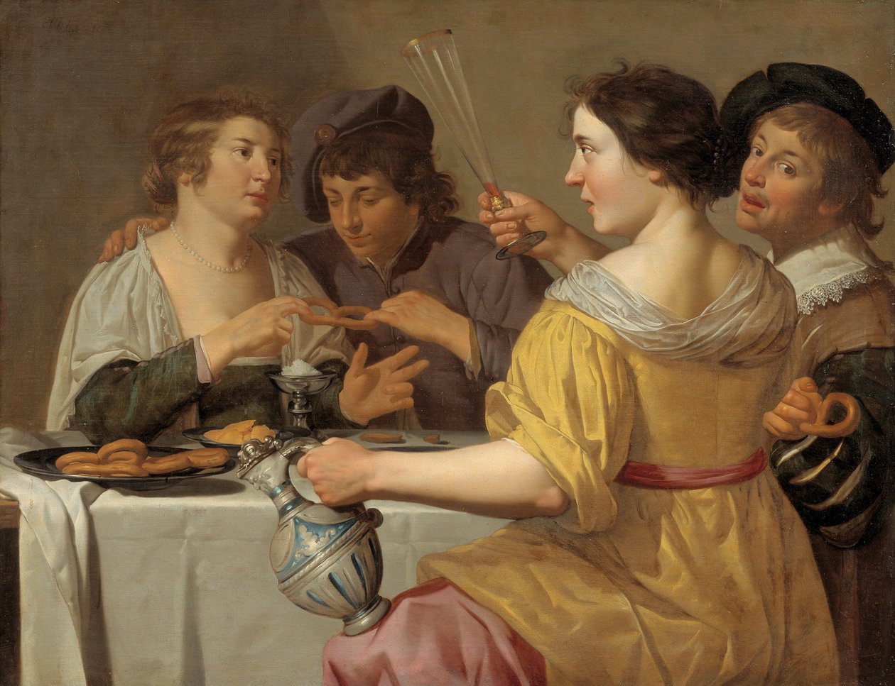 Puxando do Pretzel de Jan van Bijlert or Bylert