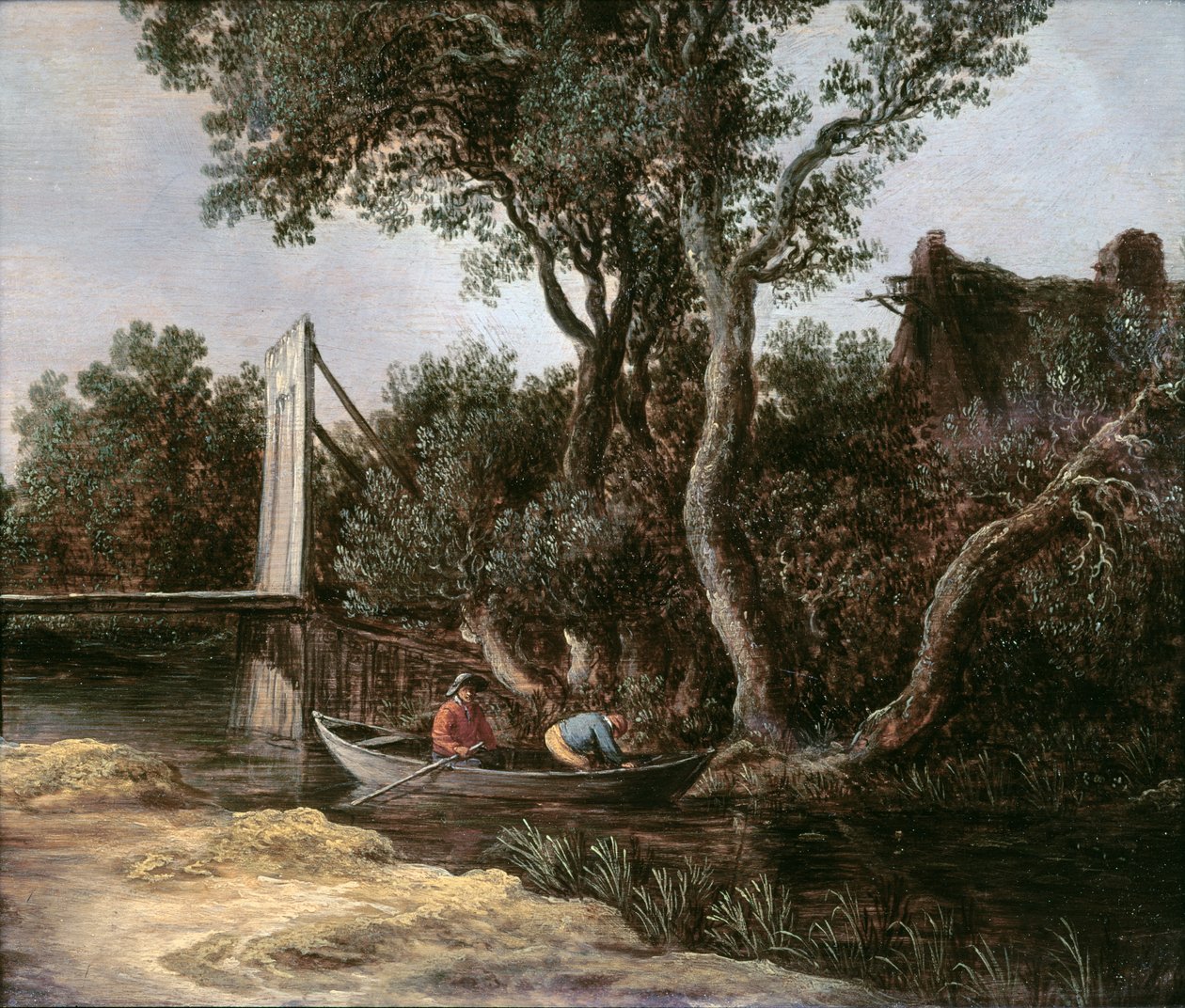 Paisagem com ponte, c.1628 de Jan Josephsz van Goyen