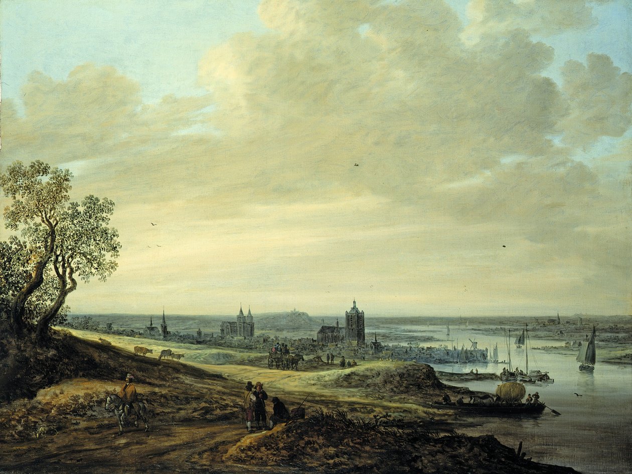 Panorama paisagem com uma vista de Arnheim de Jan Josephsz van Goyen