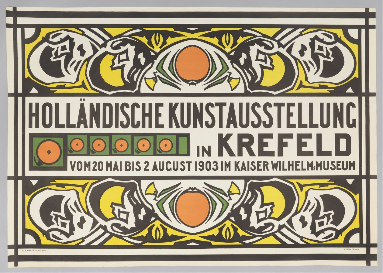 Exposição de Arte Holandesa (Exposição de Arte Holandesa em Krefeld) de Johan Thorn Prikker