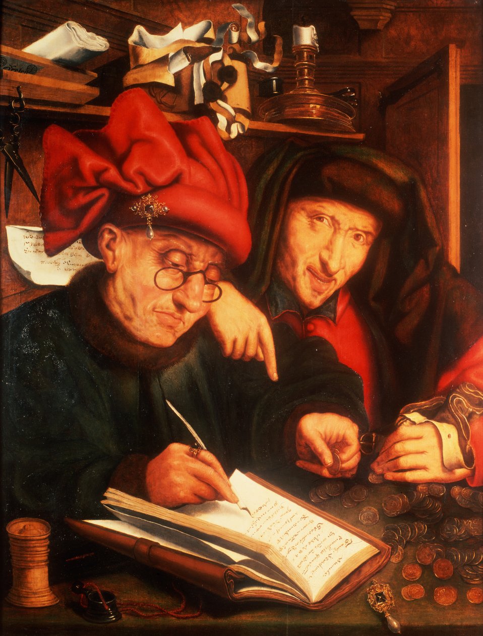 Os emprestadores de dinheiro, depois de Massys de Jan Anthonisz. van Ravesteyn