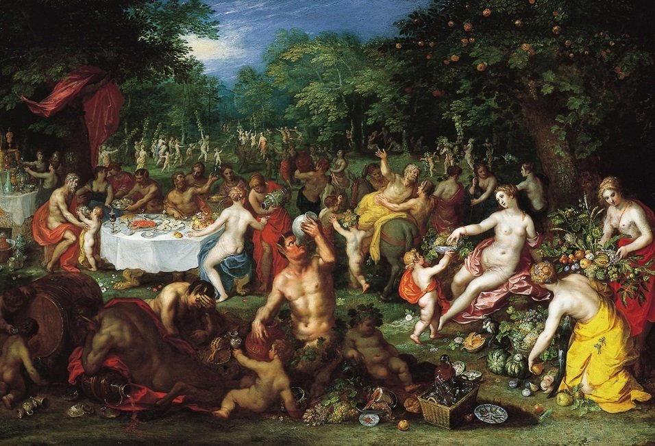 Um bacanal de Jan the Elder Brueghel