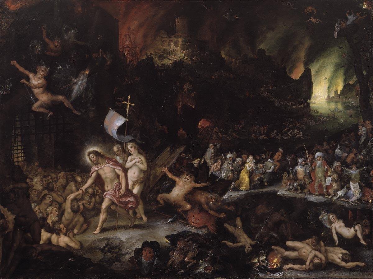 Cristo no limbo de Jan the Elder Brueghel
