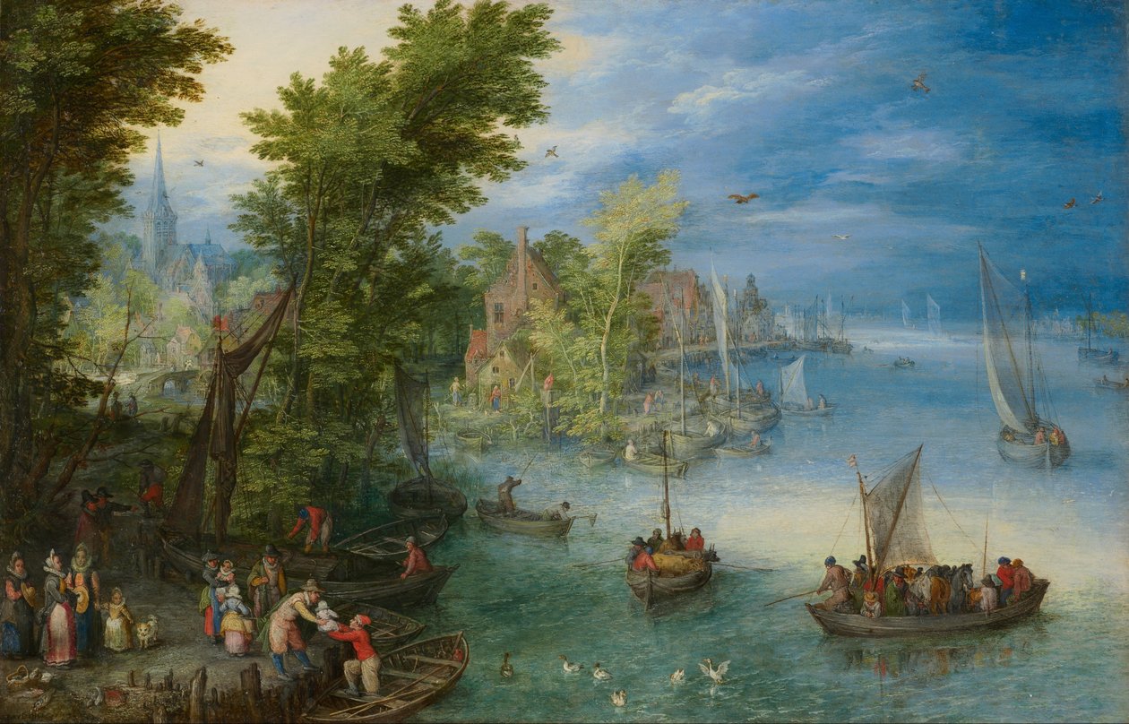 Paisagem do rio de Jan the Elder Brueghel