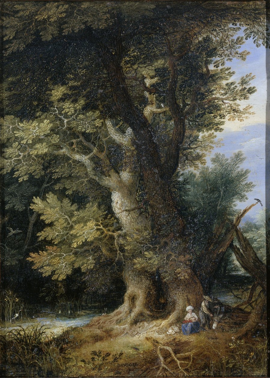 Descanse no vôo para o Egito de Jan the Elder Brueghel