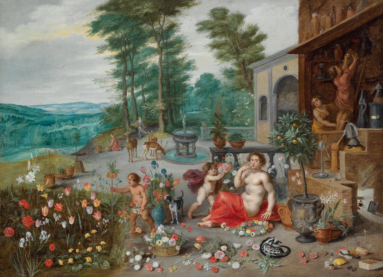 Uma alegoria do olfato de Jan Brueghel the Younger