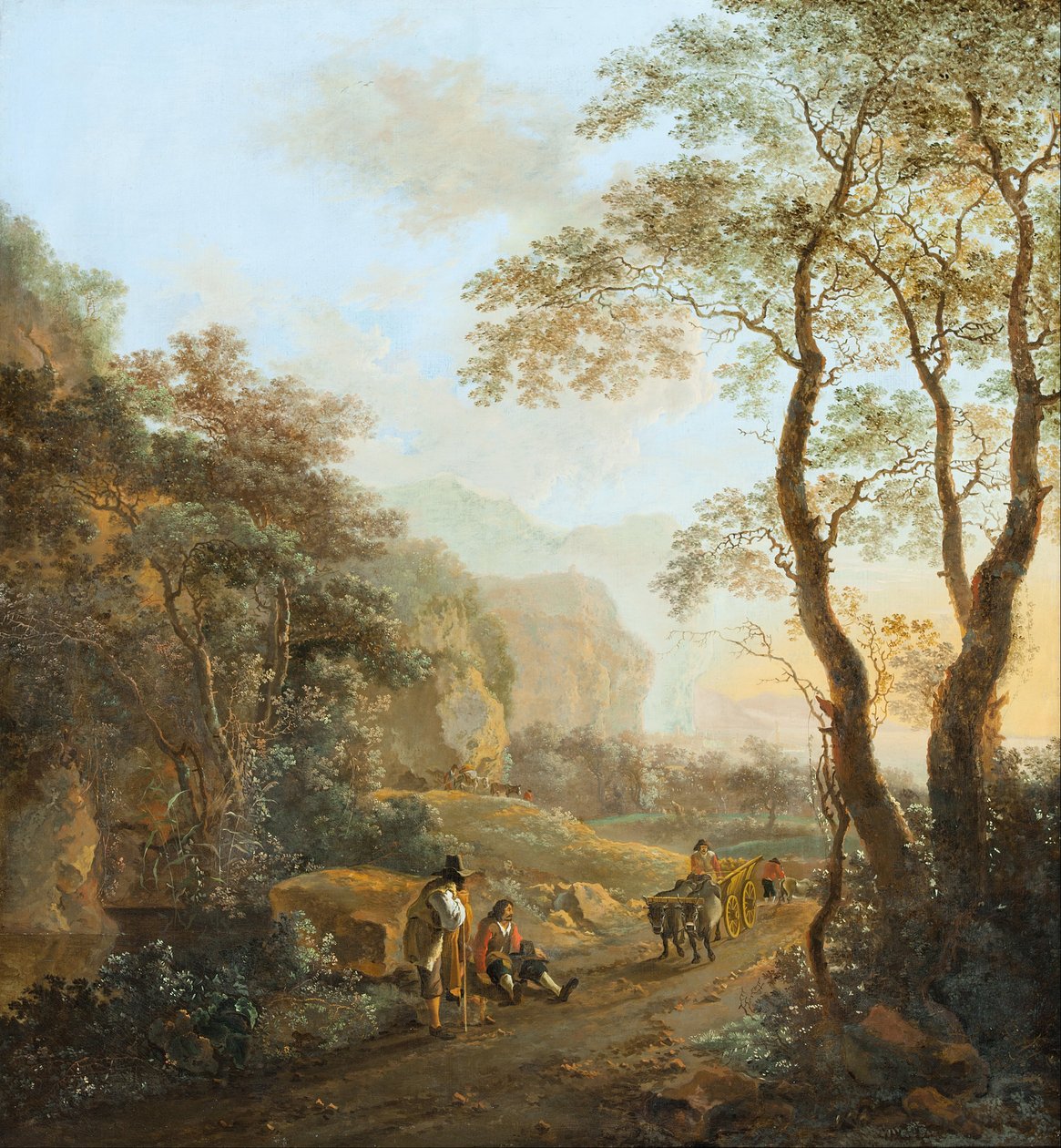 Um carro de boi na paisagem de Jan Dirksz Both