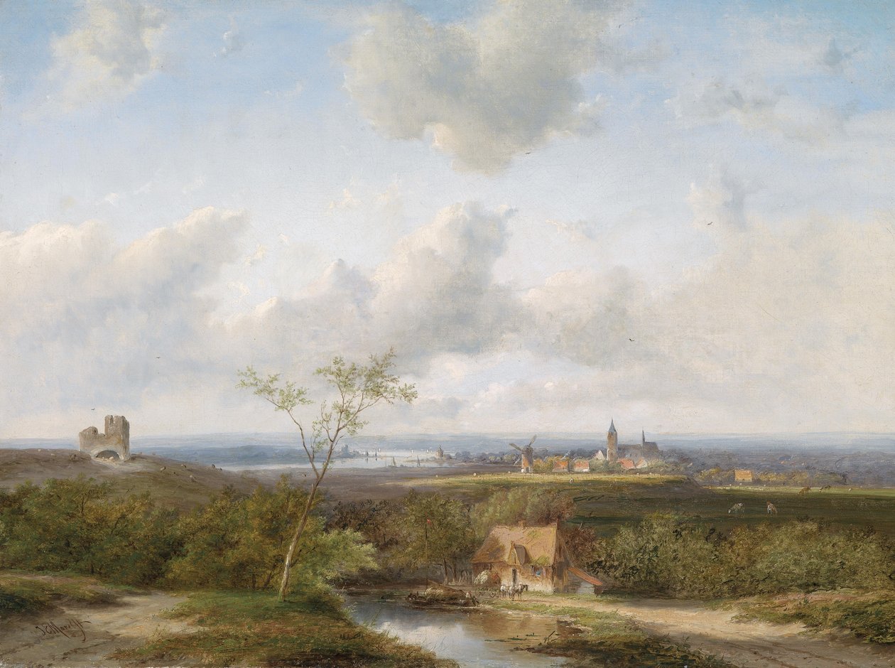 Ampla paisagem holandesa de Jan Evert Morel