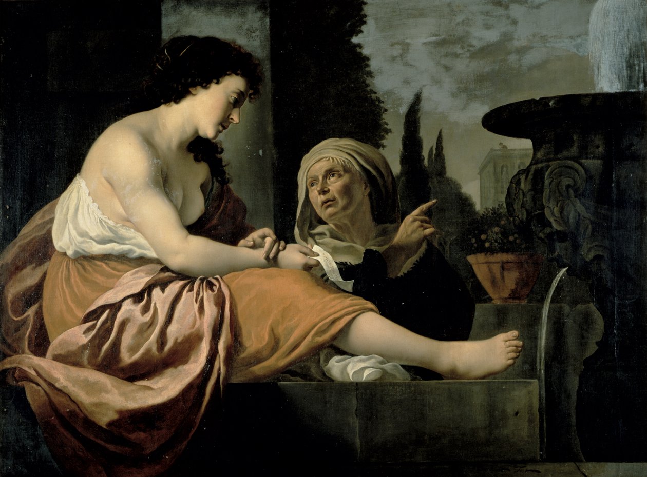 Bathsheba no seu banheiro de Gerrit van Honthorst