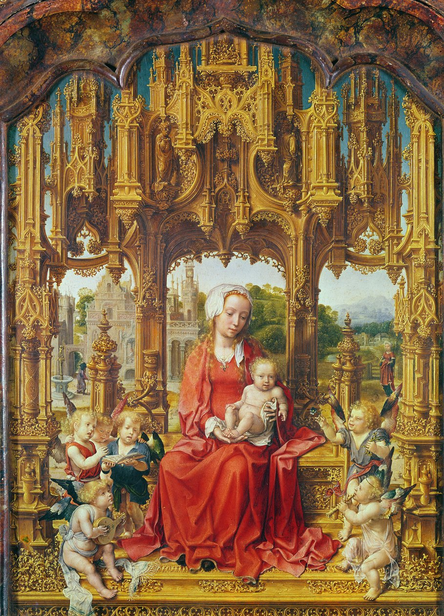 Painel central do tríptico de Malvagna, c.1513-15 de Jan Gossaert