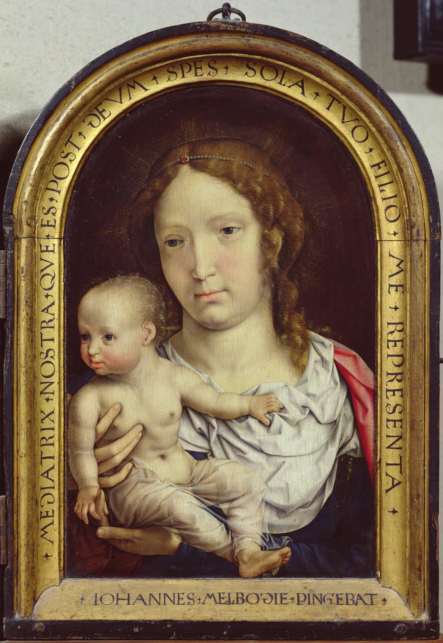 O Díptico Carondelet: painel da direita representando a Virgem e o Menino, 1517 (ver também 97189 e 210362) de Jan Gossaert