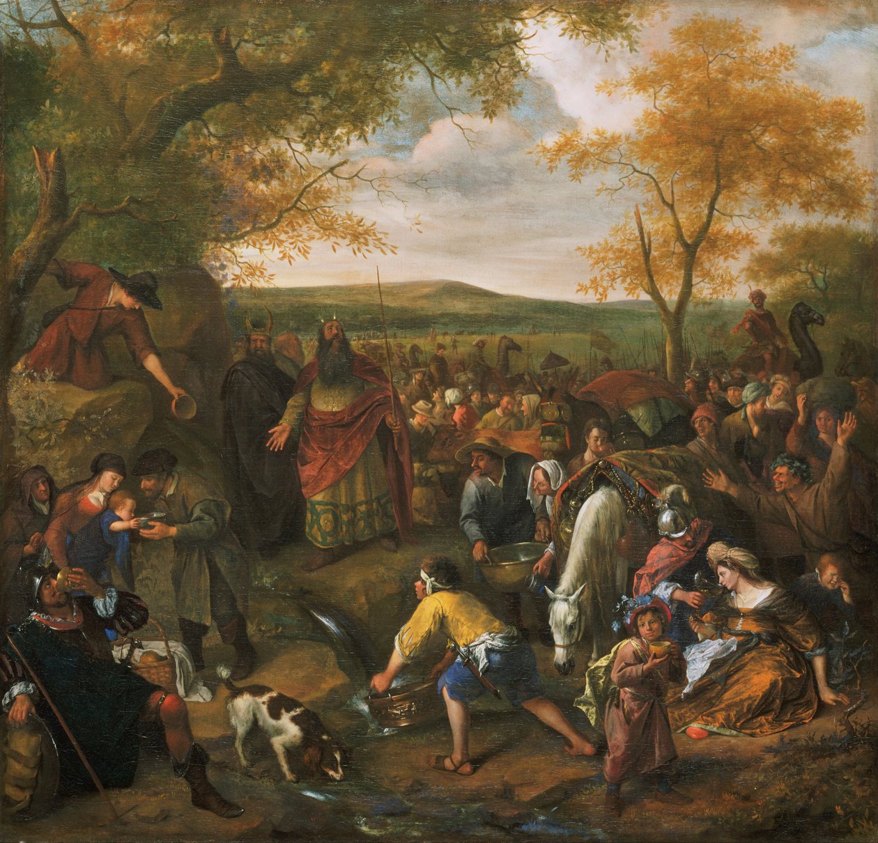 Moisés batendo na rocha de Jan Havickszoon Steen