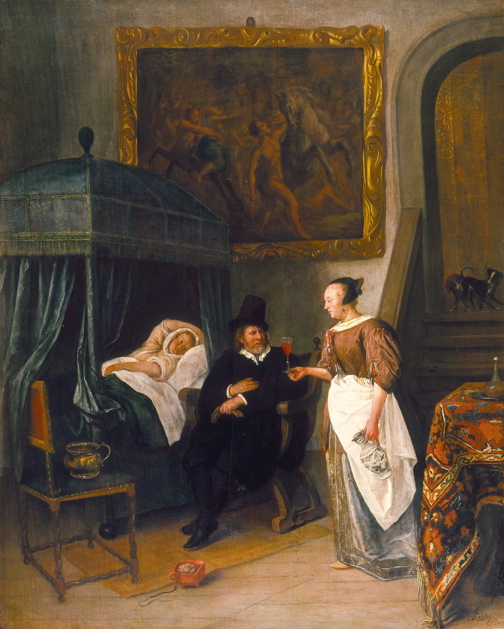 A visita dos médicos de Jan Havickszoon Steen