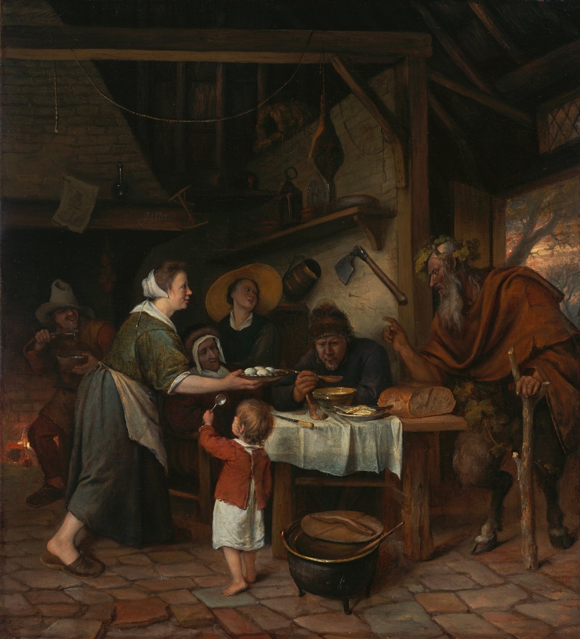 O Sátiro e a Família Camponesa de Jan Havickszoon Steen
