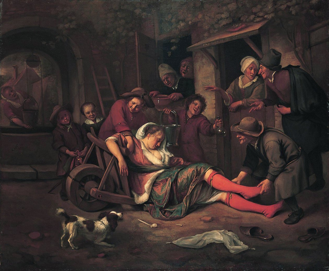 O vinho é um mocker de Jan Havickszoon Steen