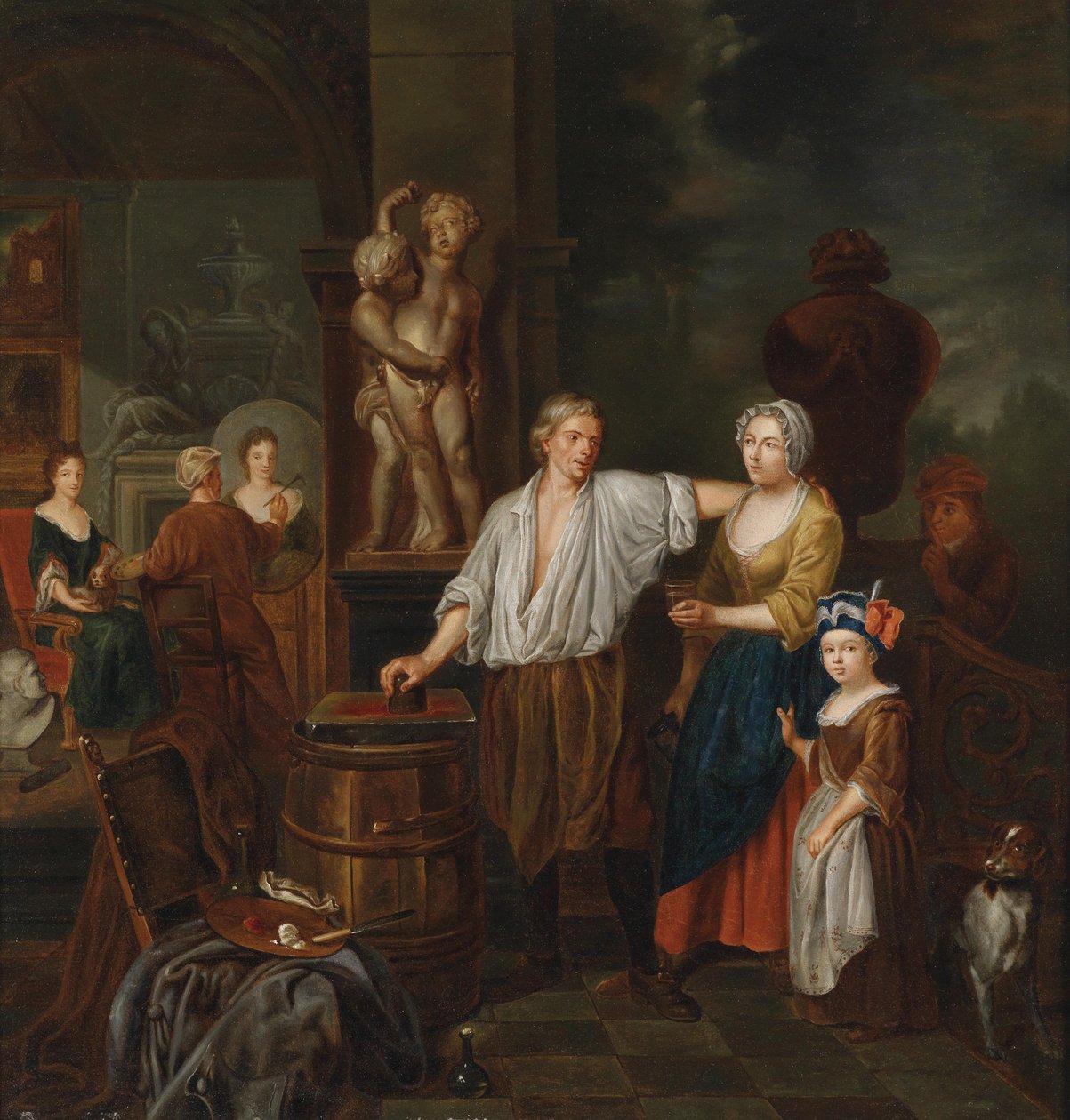 No estúdio do pintor de Jan Josef Horemans II