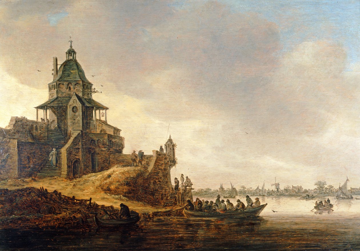 Dordrecht com Rondeel Engelenburg (óleo) de Jan Josephsz van Goyen