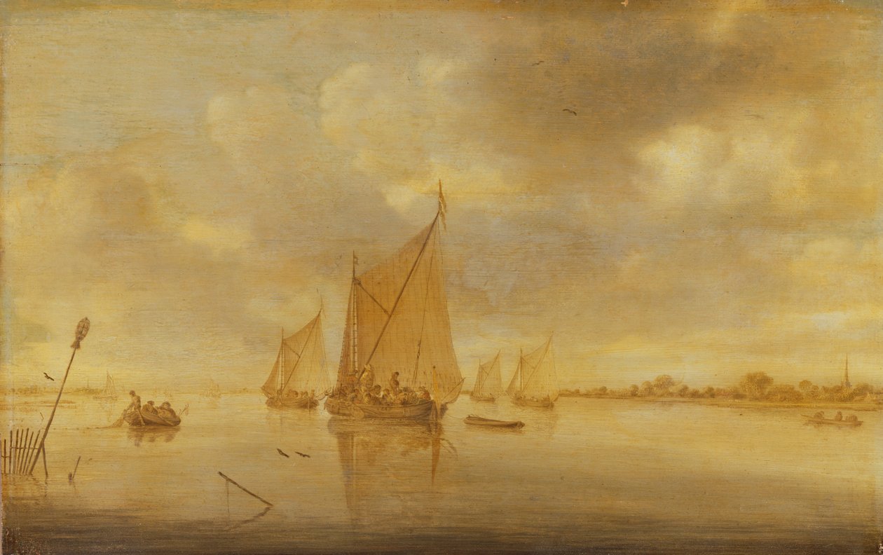 Vista do rio Maas de Jan Josephsz van Goyen
