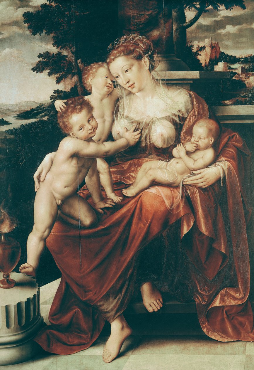 Caridade, 1544-58 de Jan Massys or Metsys