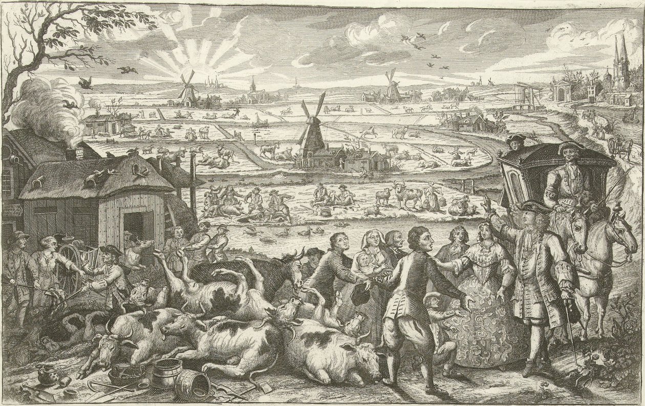 Rinderpest na Holanda no século XVIII de Jan Smit