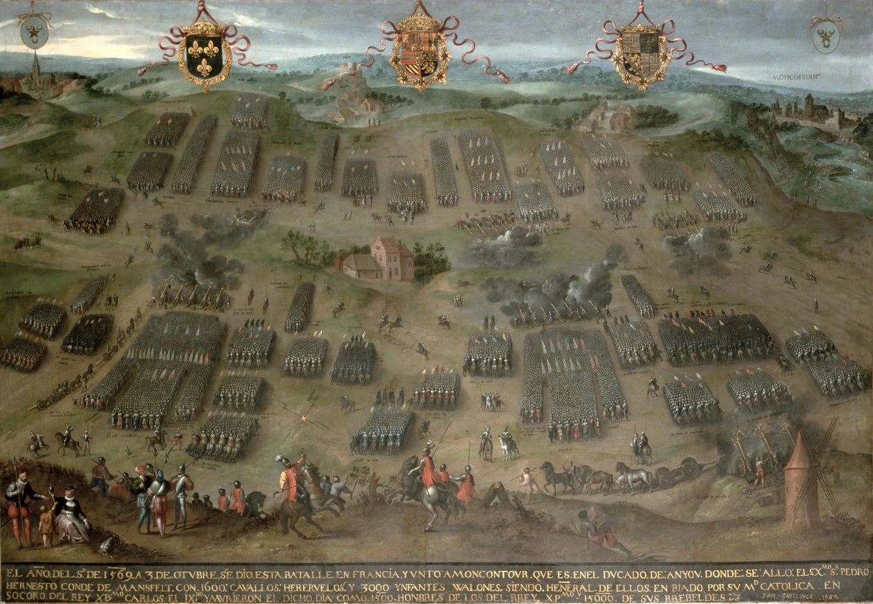 A Batalha de Moncontour, 30 de outubro de 1569, 1587 de Jan Snellinck