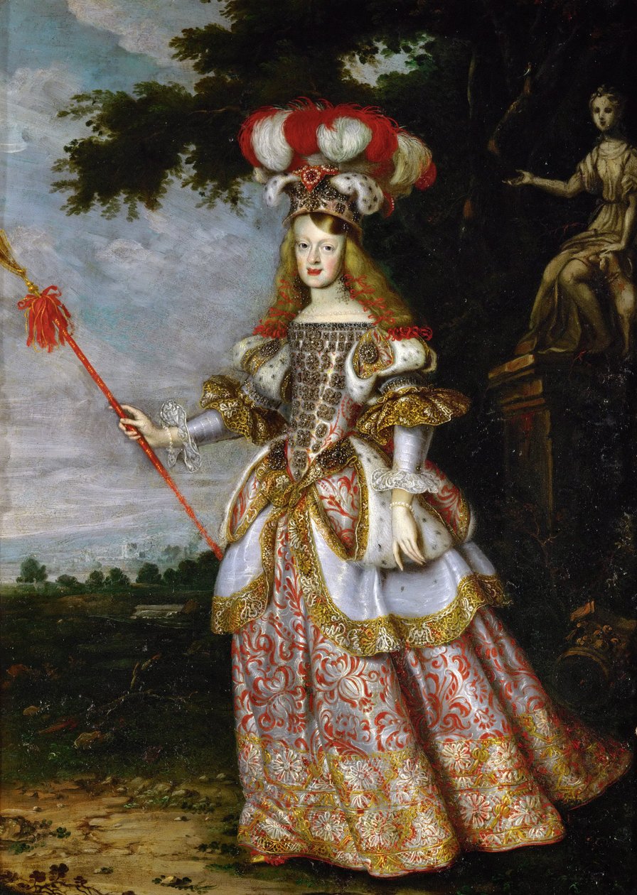 Infanta Margaret Theresa (1651-1673), Imperatriz, em vestido de teatro de Jan Thomas van Ieperen