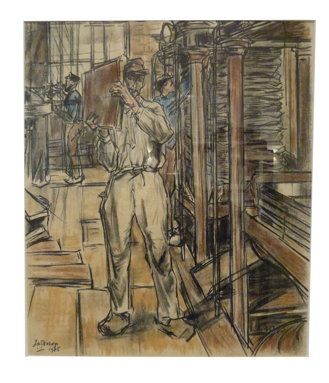 Perserij 1 dos 12 lithos que Toorop fez sobre a fabricação de velas de Jan Toorop