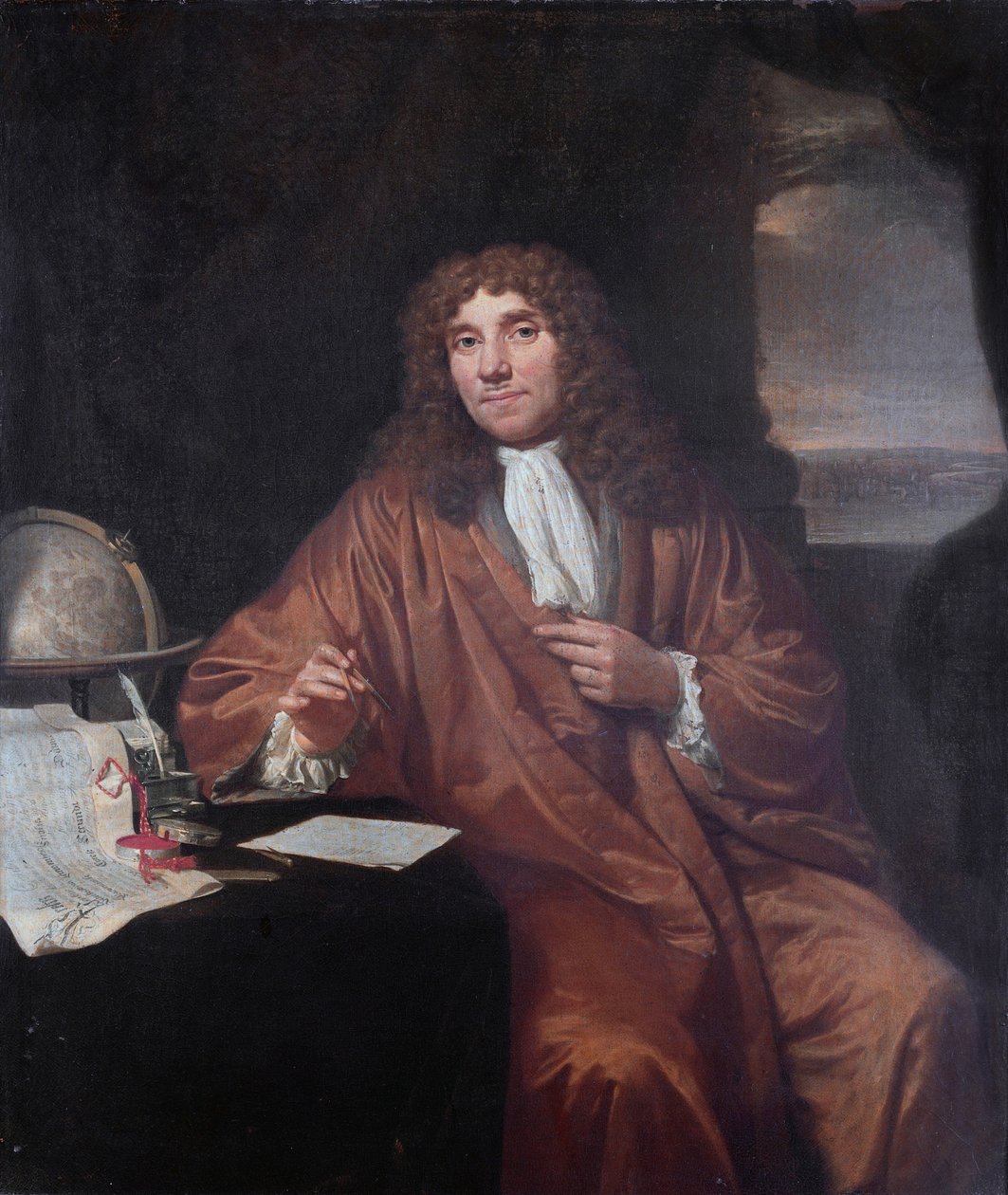 Retrato de Anthonie van Leeuwenhoek (1632-1723) de Jan Verkolje