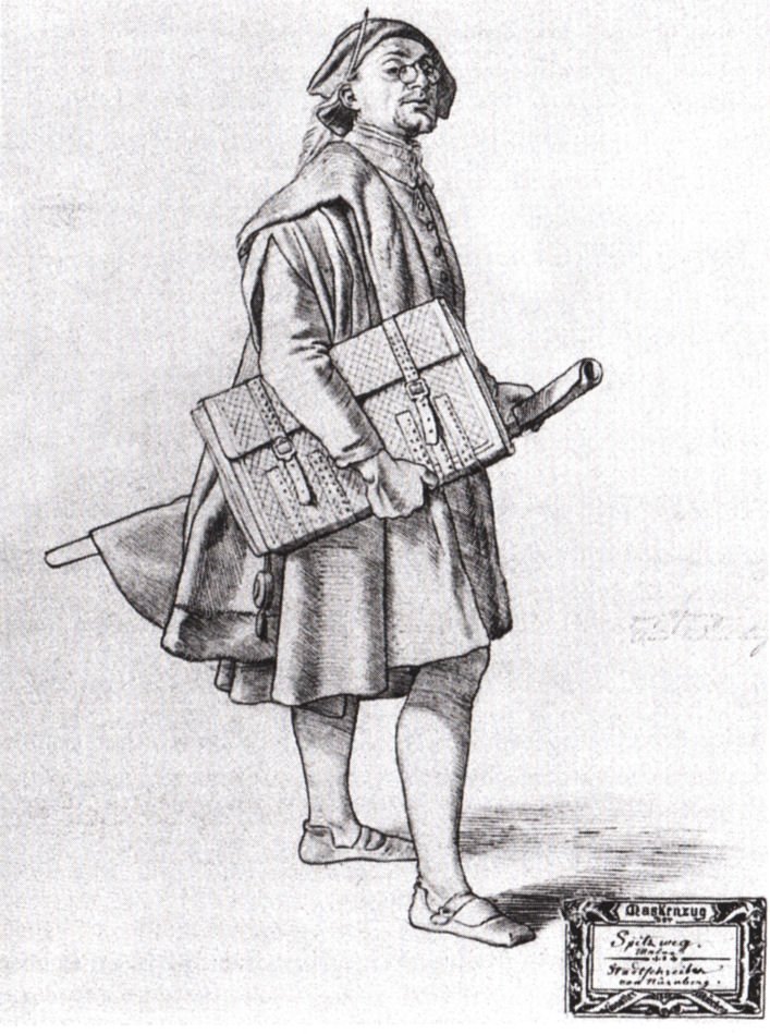 Spitzweg como secretário municipal de Nuremberg de Jan Vermeer van Delft