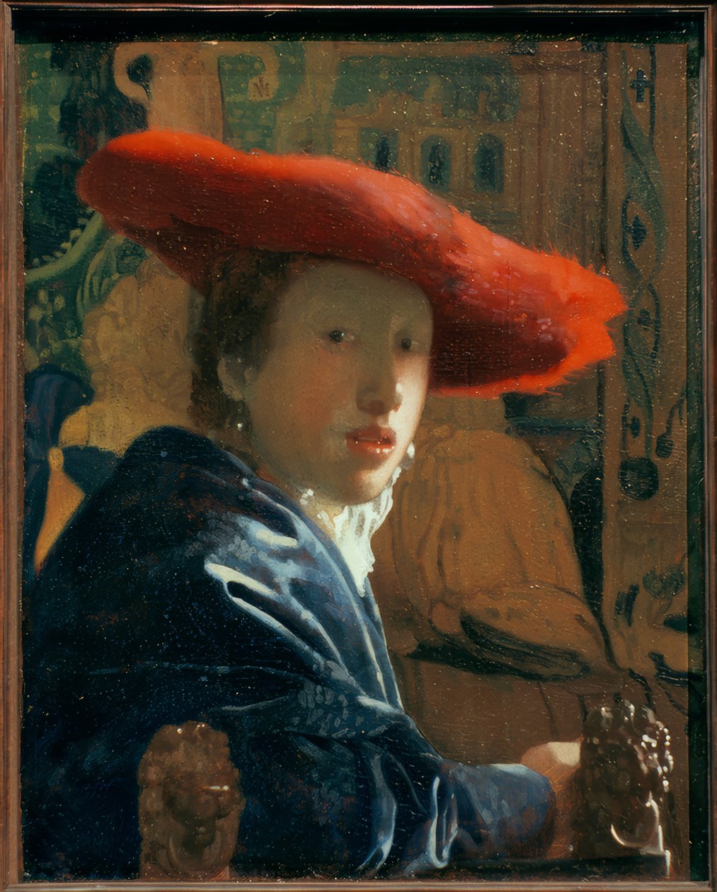 Menina com chapéu vermelho de Jan Vermeer van Delft