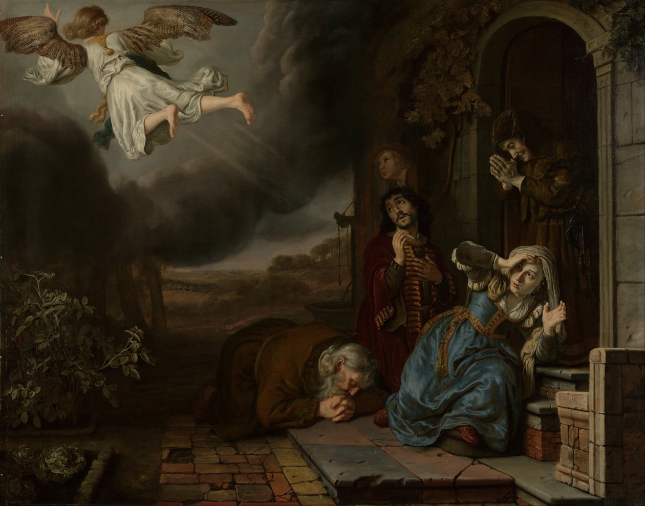 O anjo que se despede de Tobit e sua família de Jan Victors