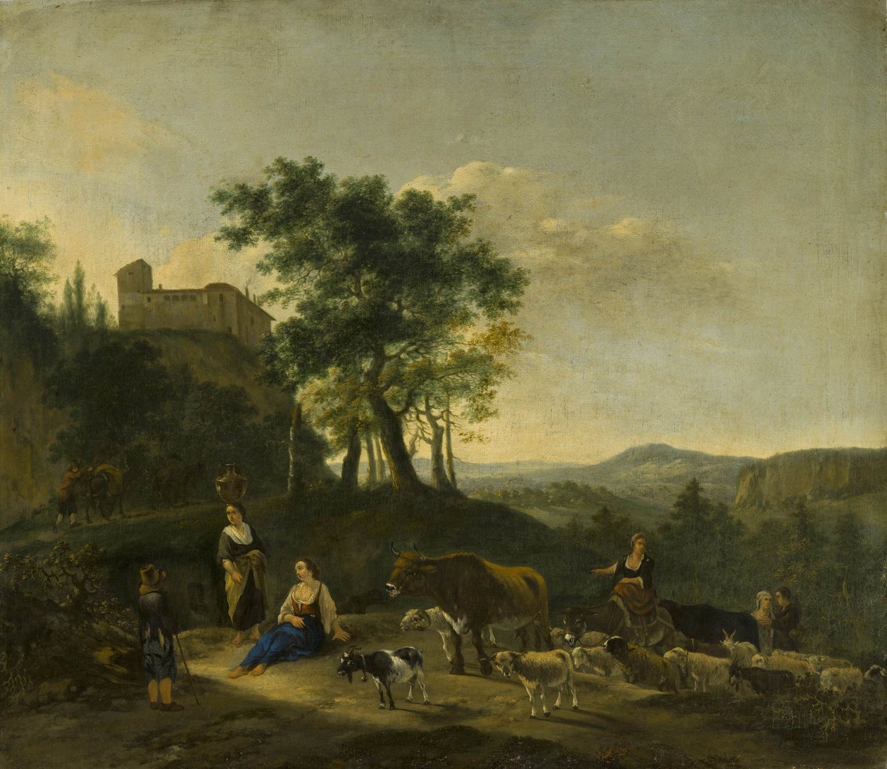 Paisagem italianizada com pastores de Jan Willemsz Lapp