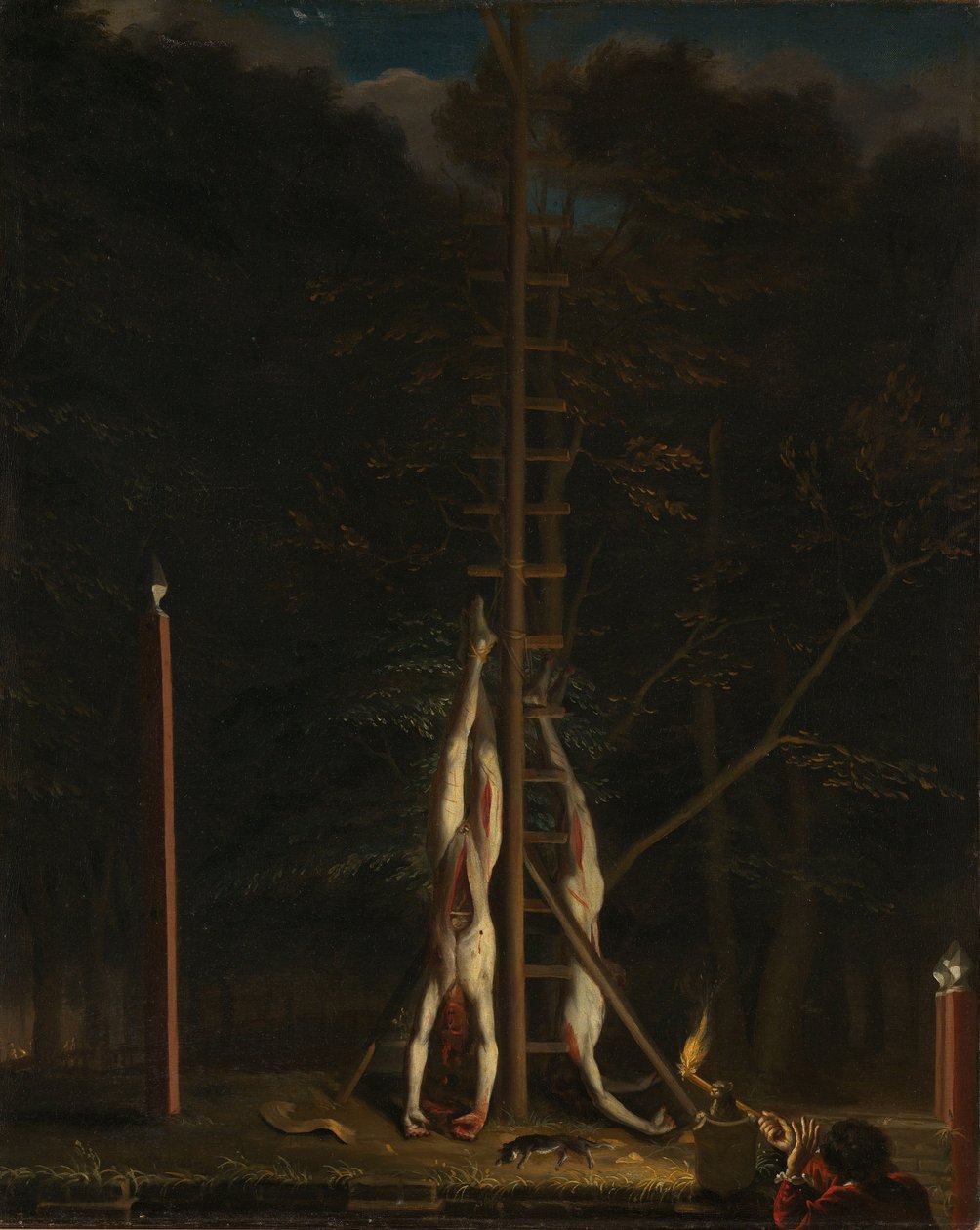 Os cadáveres dos irmãos De Witt, na Groene Zoodje na Lange Vijverberg em Haia, 20 de agosto de 1672 de Jan de Baen