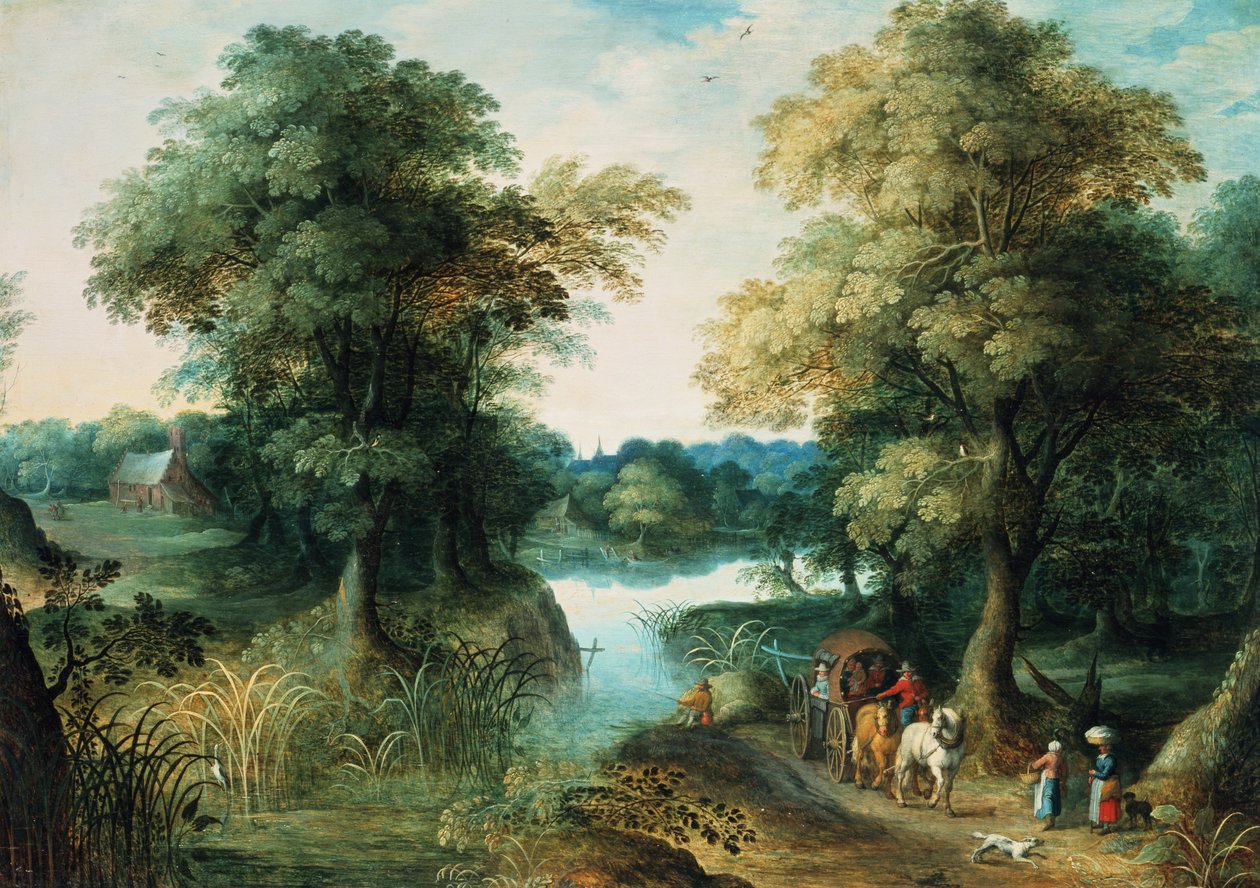 Paisagem do rio de Jan the Elder Brueghel
