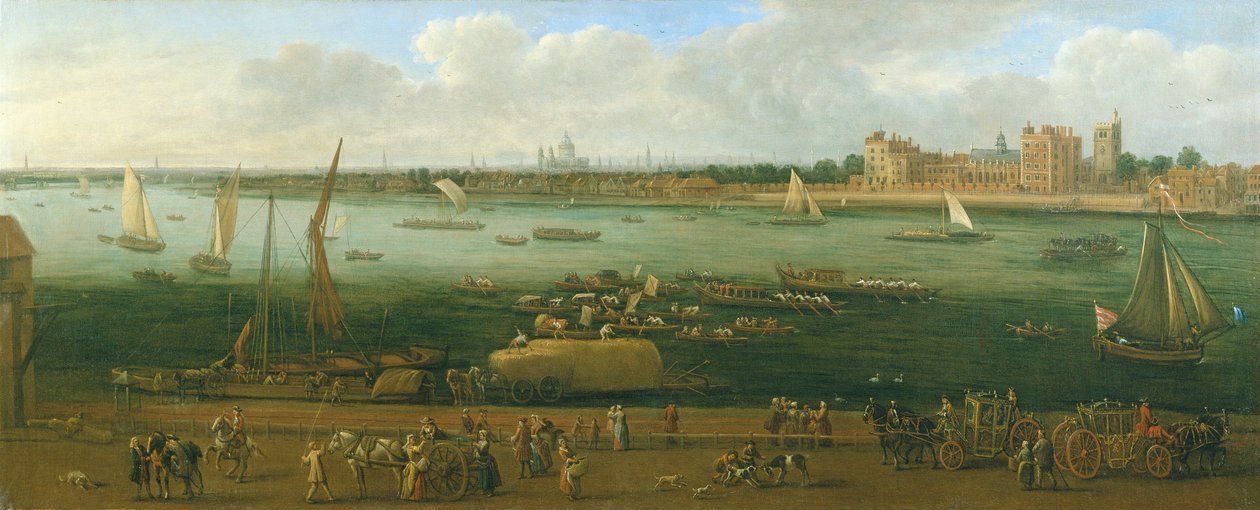 Uma vista panorâmica do Palácio de Lambeth de Jan the Elder Griffier