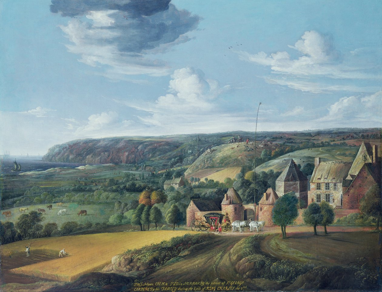 Vista, de, Potrel, Manor, perto, dragey, em, normandy de Jan the Elder Griffier