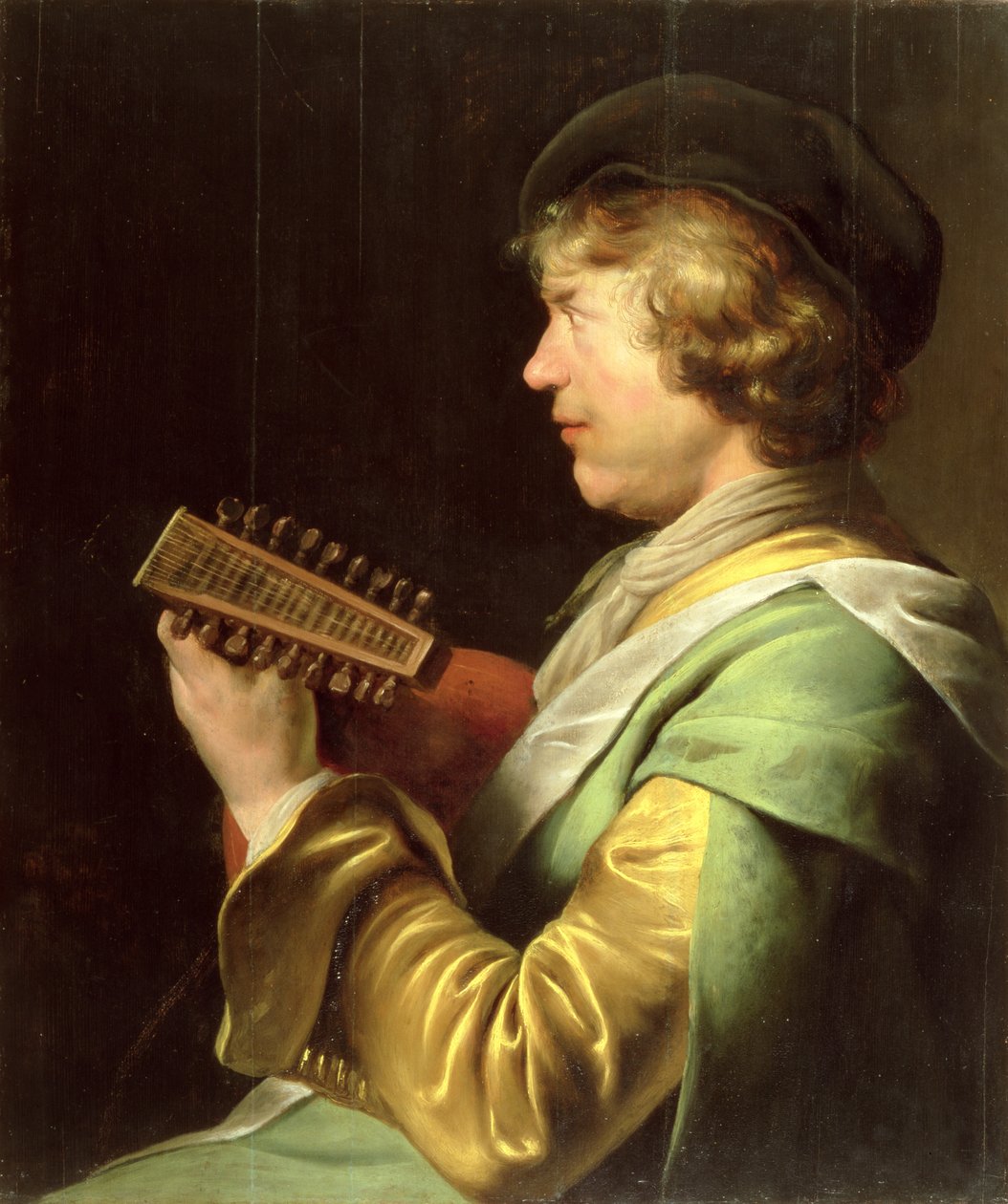 Jovem tocando o alaúde de Jan the Elder Lievens