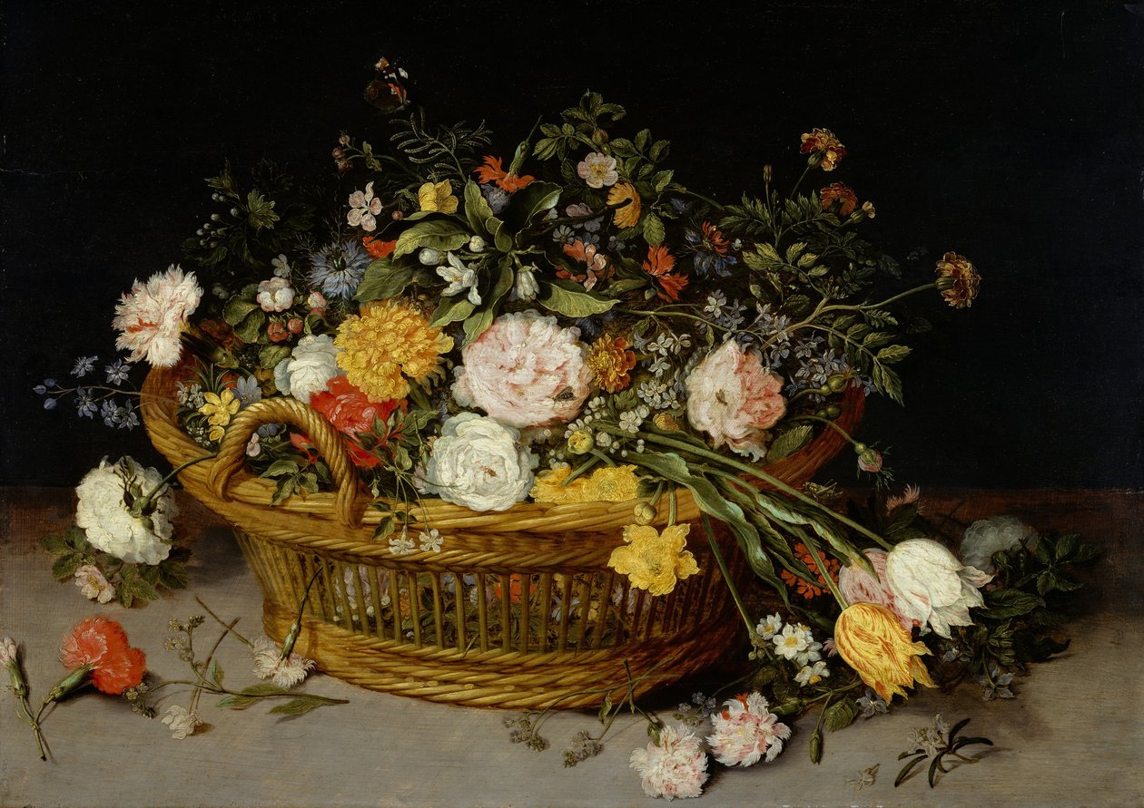 Uma cesta de flores, c.1625 de Jan Brueghel the Younger