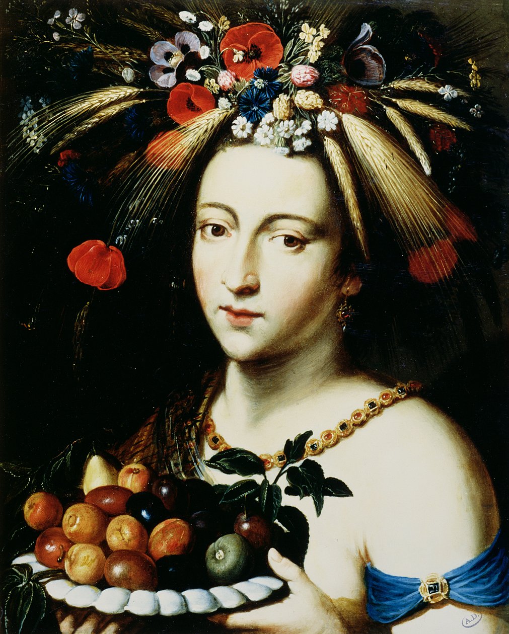 Ceres, deusa da abundância, século XVII (óleo sobre cobre) de Jan Brueghel the Younger