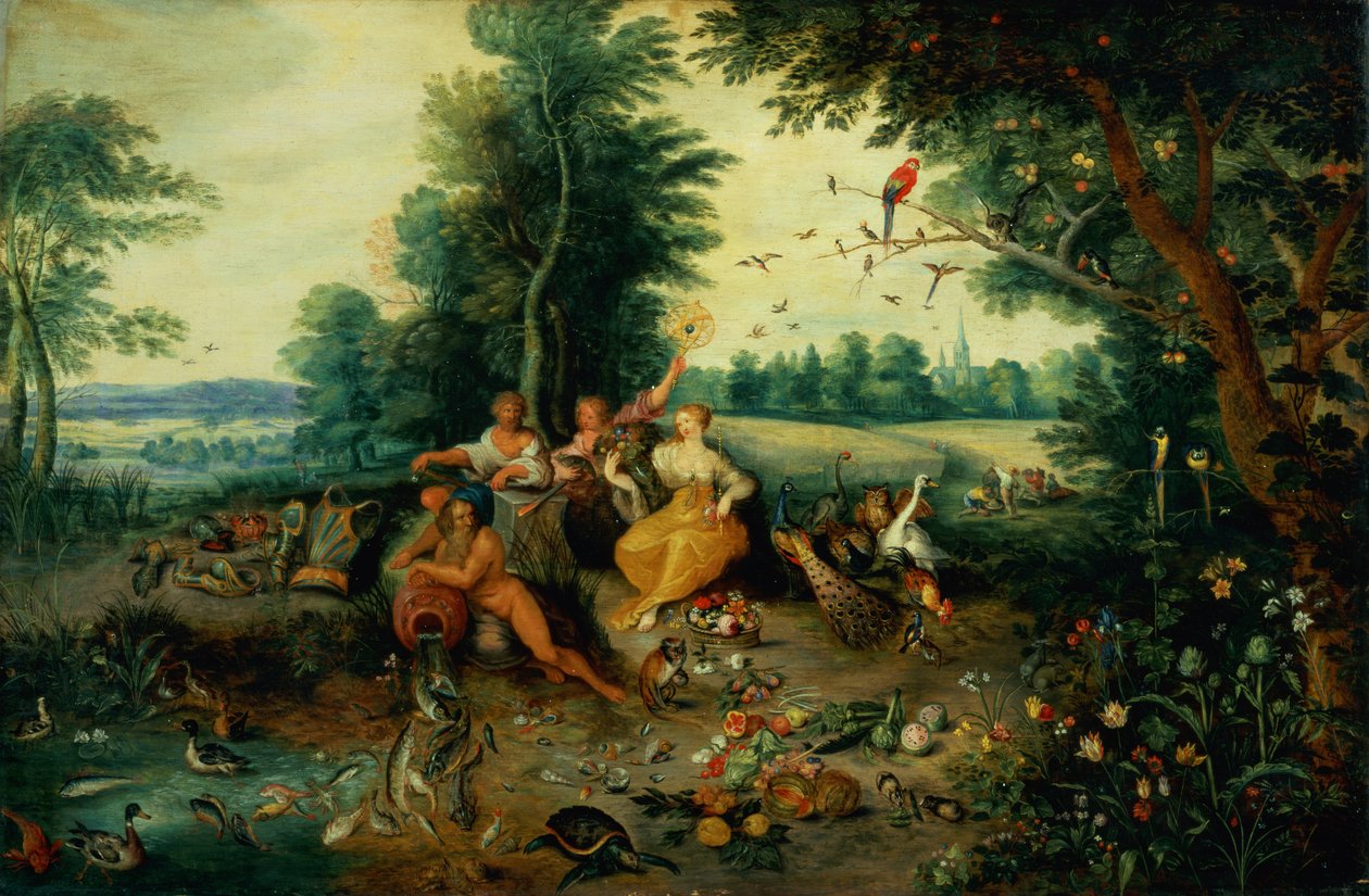 Os quatro elementos (painel) de Jan Brueghel the Younger