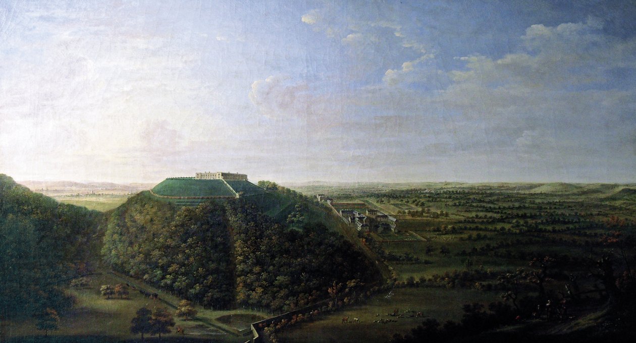 Vista do Castelo de Belvoir, 1744 de Jan the Younger Griffier