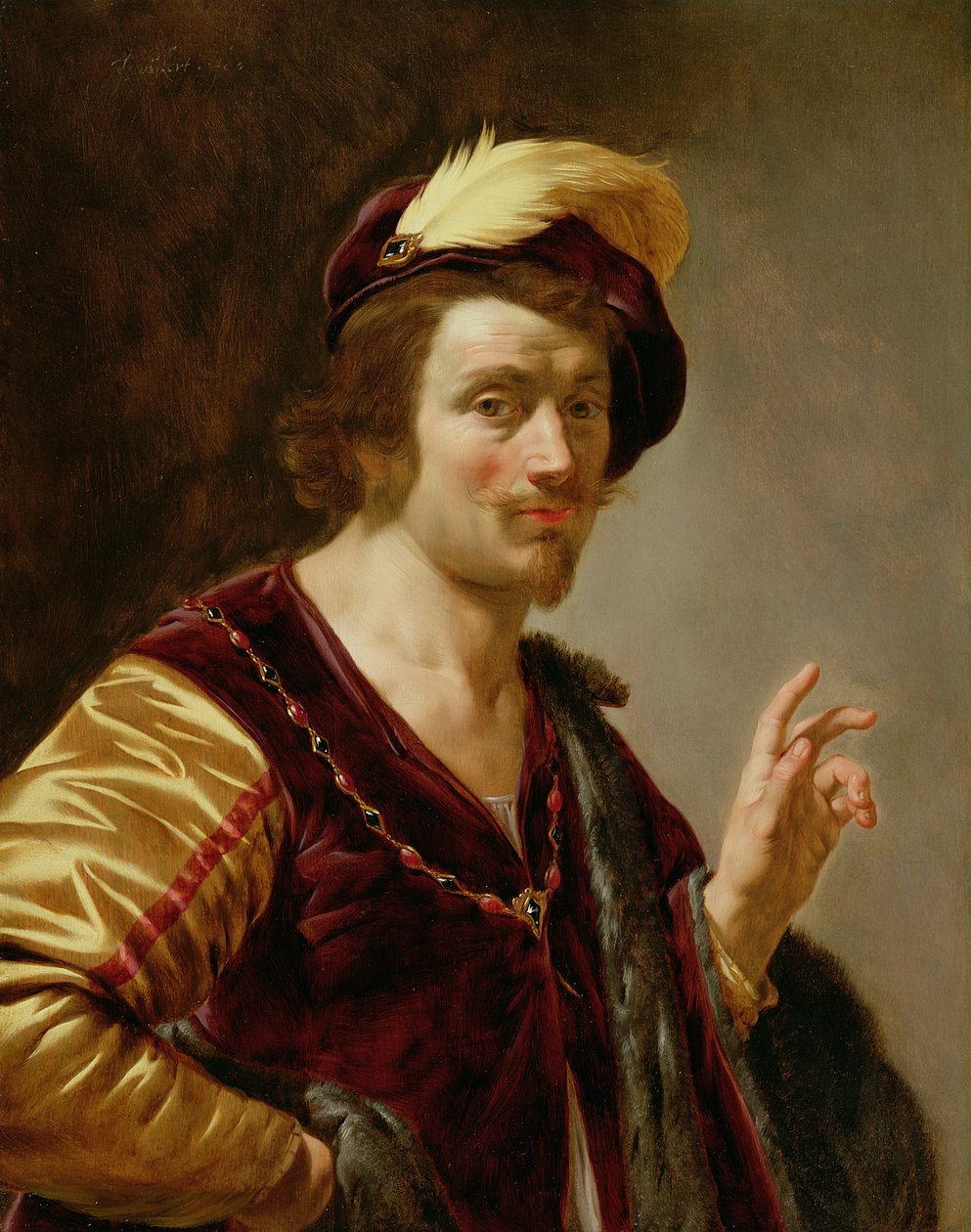 The Betrothal: The Groom, c.1630 (par de 42408) de Jan van Bijlert or Bylert