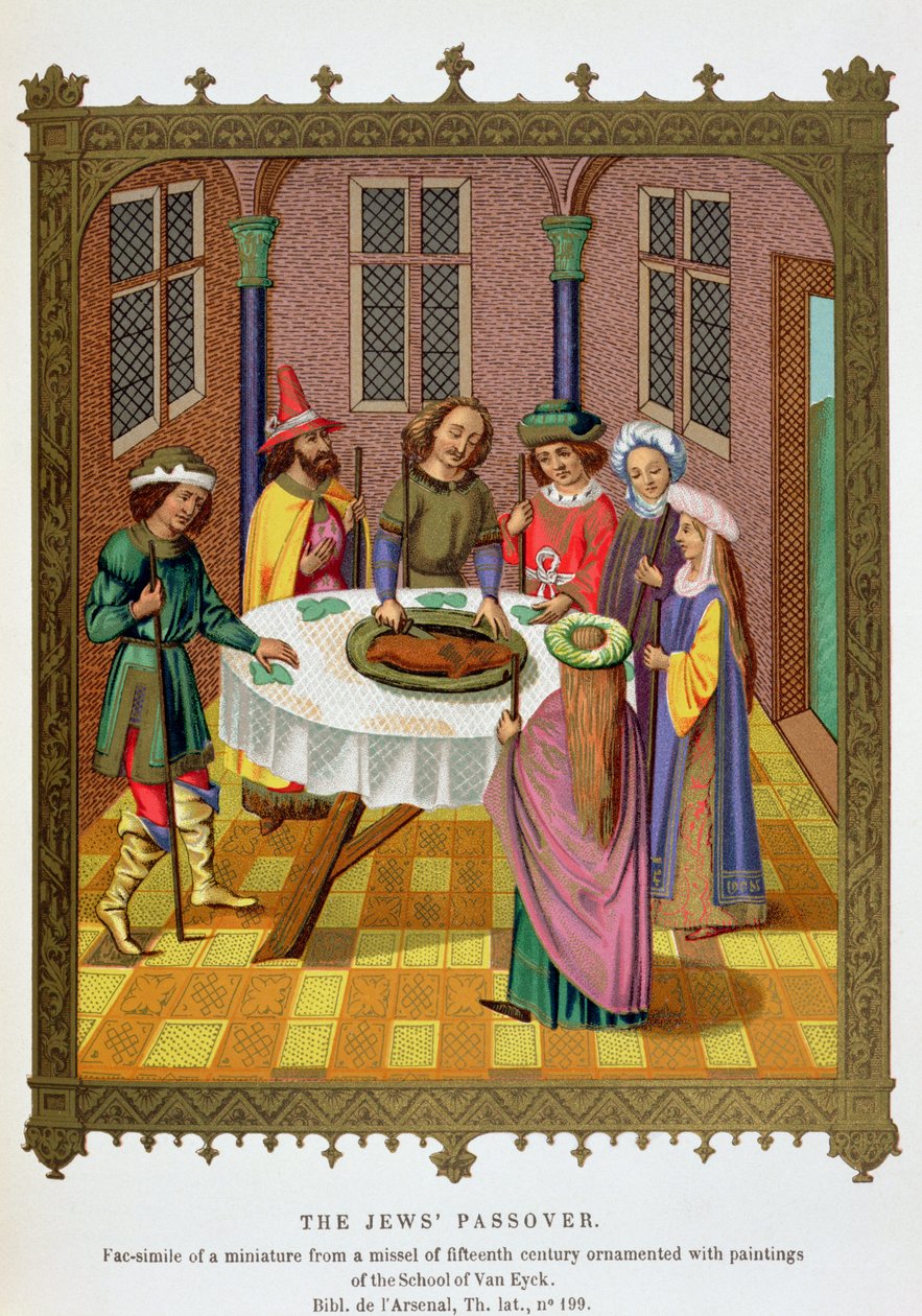 Páscoa dos judeus, fac-símile de um missal do século XV ornamentada com pinturas de Jan van Eyck