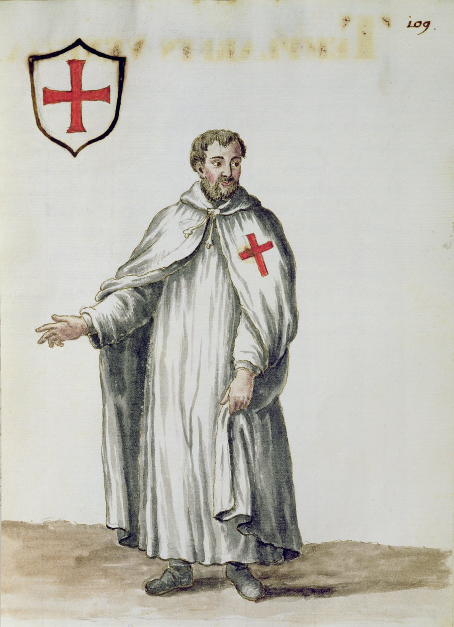 Um Templário Veneziano (caneta e tinta no papel) de Jan van Grevenbroeck