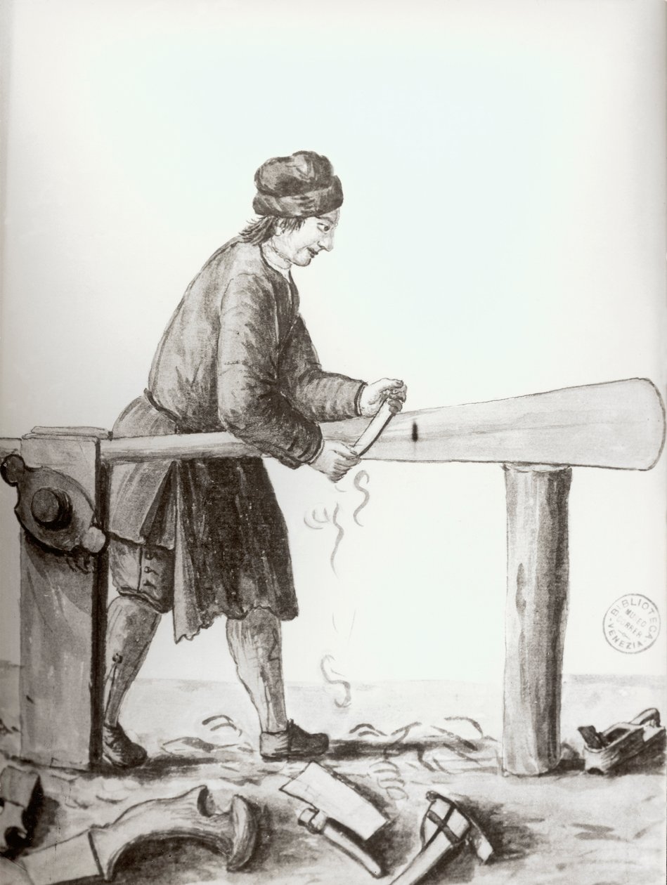 Um remador do arsenal veneziano de Jan van Grevenbroeck