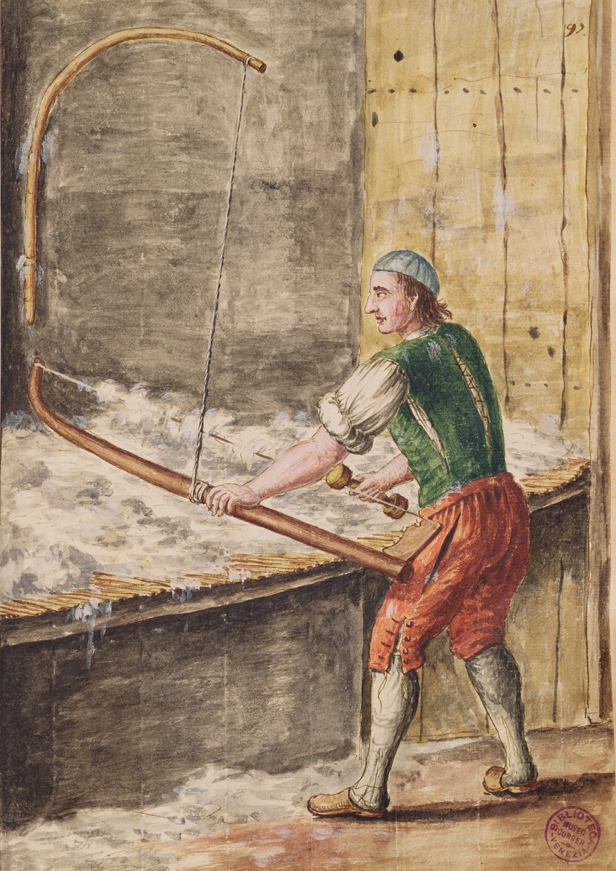 Algodão Giratório (caneta e tinta no papel) de Jan van Grevenbroeck