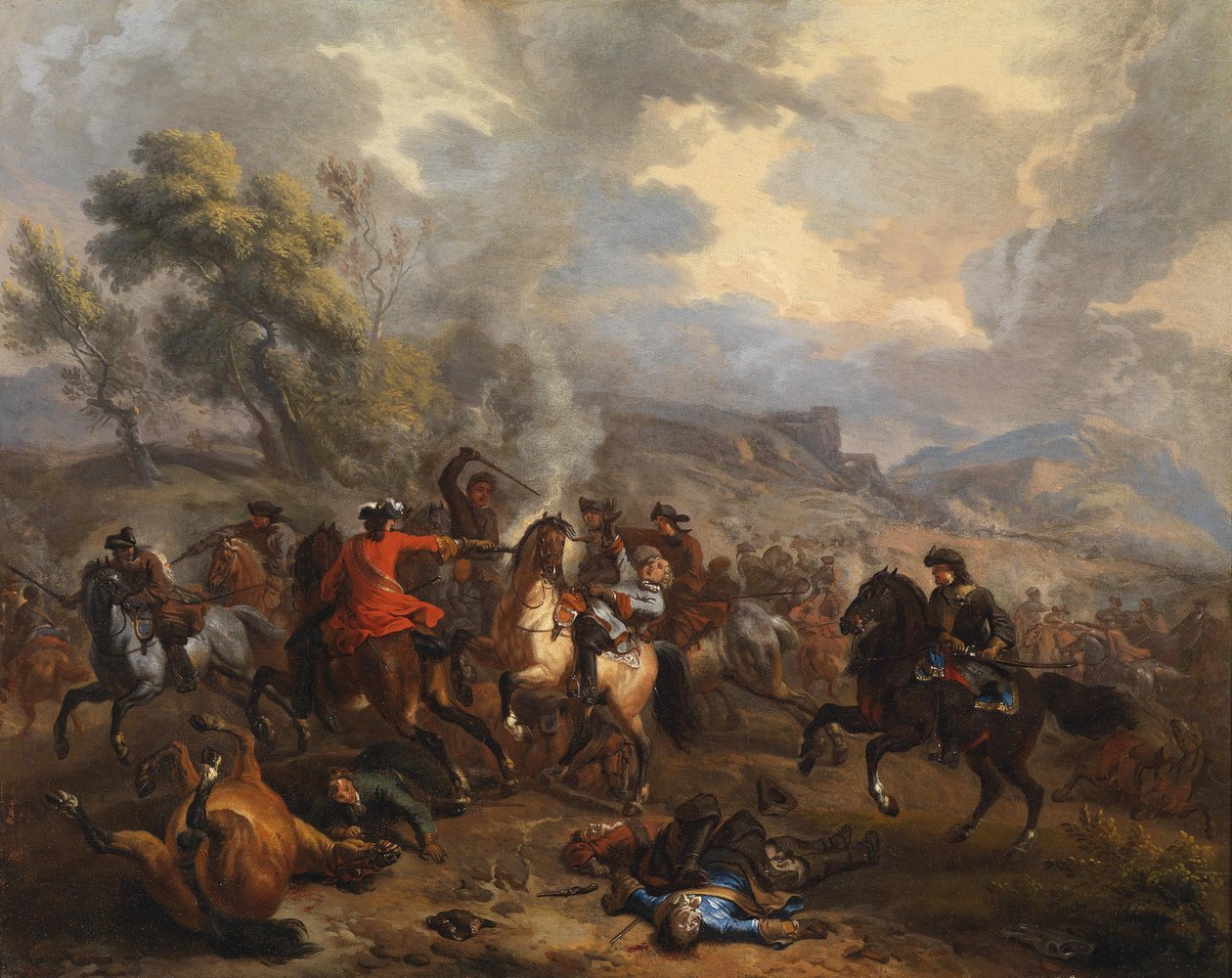 Reitergefecht da época da Guerra Espanhola de Sucessão de Jan van Huchtenburgh